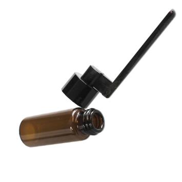 Flacon à priser avec cuillère - verre brun